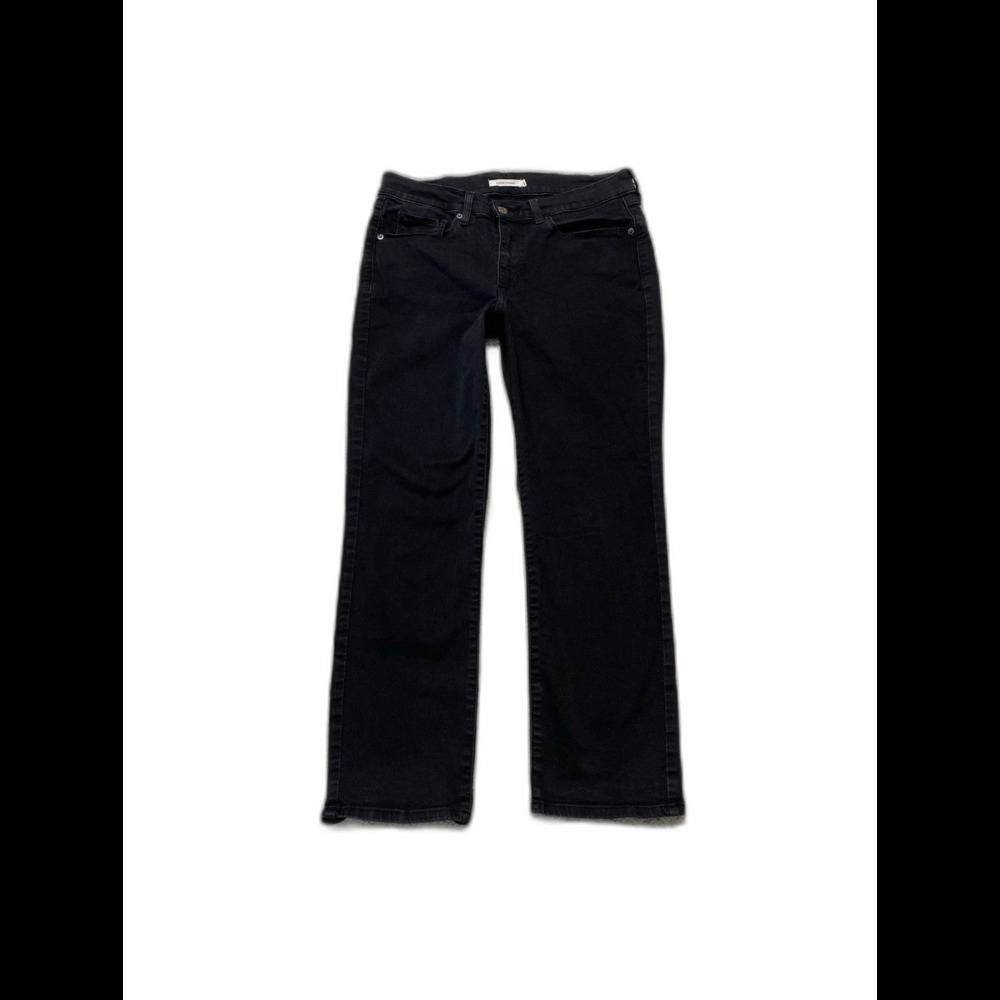 Levi's Classic Straight Leg Midrise Crop Women's Black Jeans Size 10